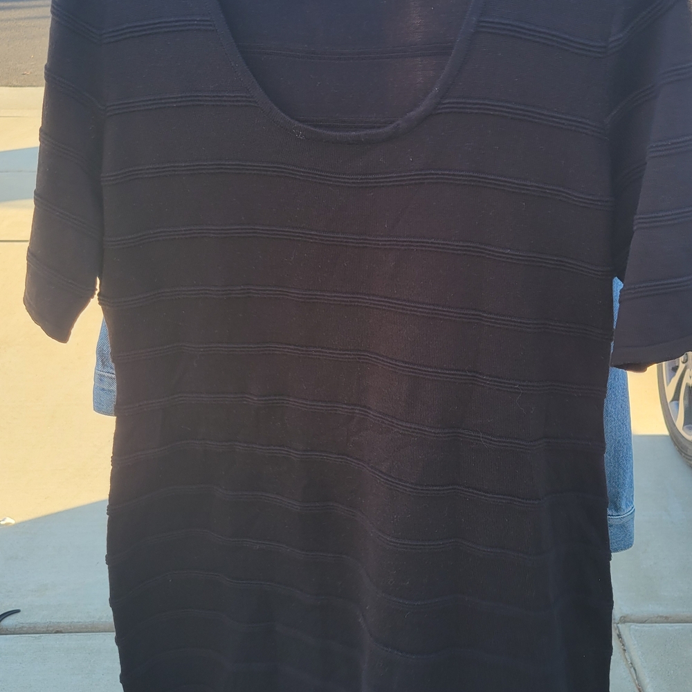Calvin Klein Women's Black Knit Dress Size L Acrylic